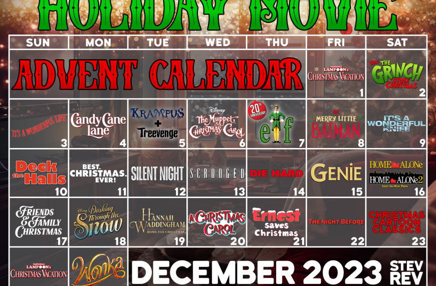 Holiday Movie Advent Calendar 2023