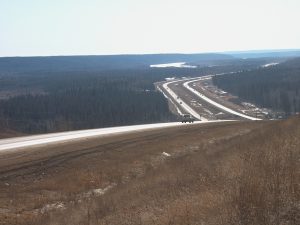 Large industrial equipment travelling to Fort McMurray from Edmonton