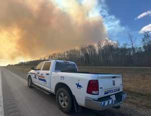 Wildfire smoke may become visible