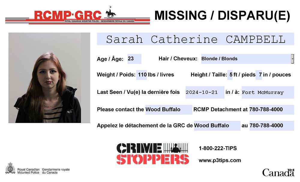 Wood Buffalo Police Request Help in Search for Missing Fort McMurray Resident