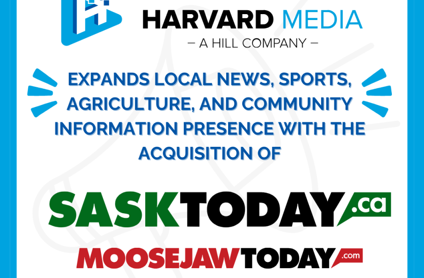 Harvard Media Aquires SaskToday.ca and MooseJawToday.com