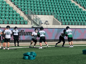 “It was tough.” OL Evan Johnson reacts to missing his first game as a  Roughrider