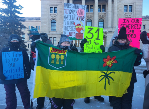 Cold doesn’t stop teachers from holding 1-day strike to call for better working and learning conditions