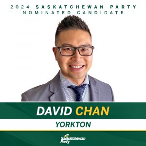 Chan named Sask. Party candidate in Yorkton for 2024 Provincial Election