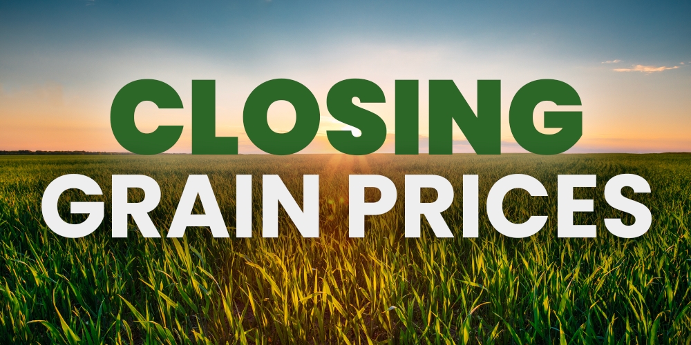 Closing Grain Prices Wednesday, June 26