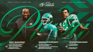 Riders set to enshrine three in Plaza