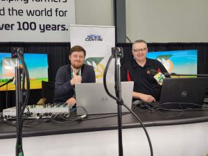 The Sask Ag Today crew at Canada’s Farm Show in Regina