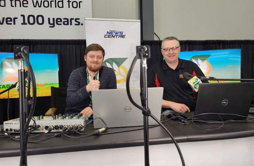 The Sask Ag Today crew at Canada’s Farm Show in Regina