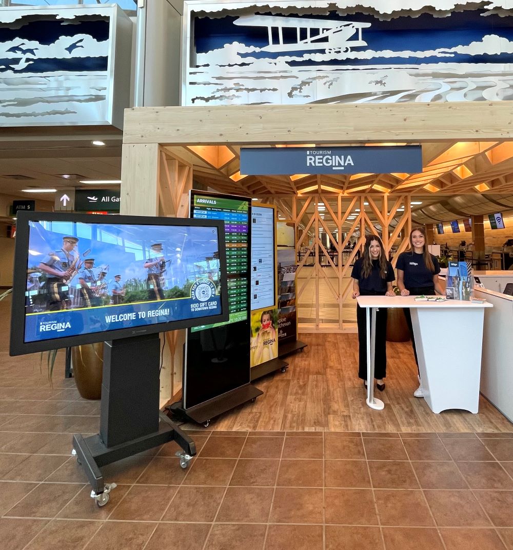 City and Tourism Regina Add Visitor Kiosks at Airport and City Hall.
