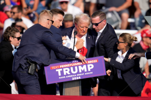 BREAKING: Shots Fired at Trump Rally, Shooter and bystander killed. Trump reported to be “fine”