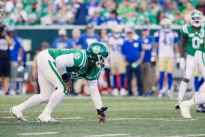 Roughriders’ Miles Brown gives his view on hitting Blue Bombers’ QB Zach Collaros