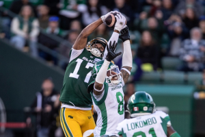 Roughriders Clinch Playoff Birth with 28-24 win over Edmonton.