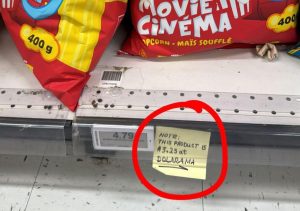 Warning Labels Popping Up Beside Price Tags In Grocery Stores