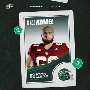 Riders Host Draft Party, and pick O-Lineman Kyle Hergel in the first round.