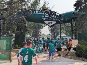 Air Force Fly Over Part of the Riders Home Opener