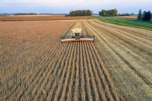 Combines halted by rainfall, but its welcomed by drier areas and livestock producers