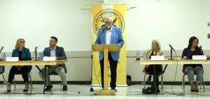 SaskVotes2024: Resident with cancer questions health-care spending during forum