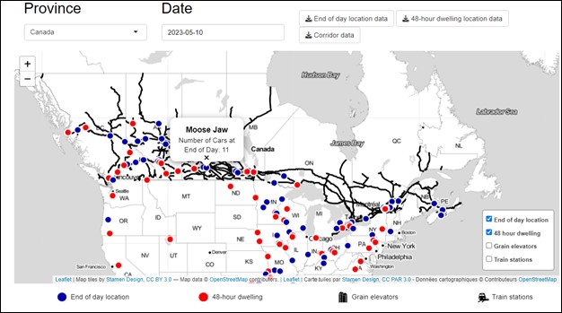 Interactive Dashboard lets you see where grain is being shipped across Canada