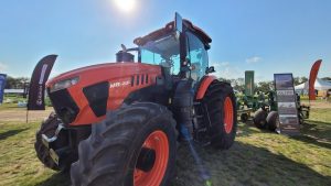 Kubota Canada’s Kyle Dabrowski on the tractors on display at Ag in Motion