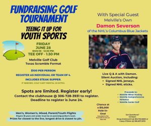 “Teeing it Up for Youth Sports” Fundraiser Golf Tournament is June 28th!