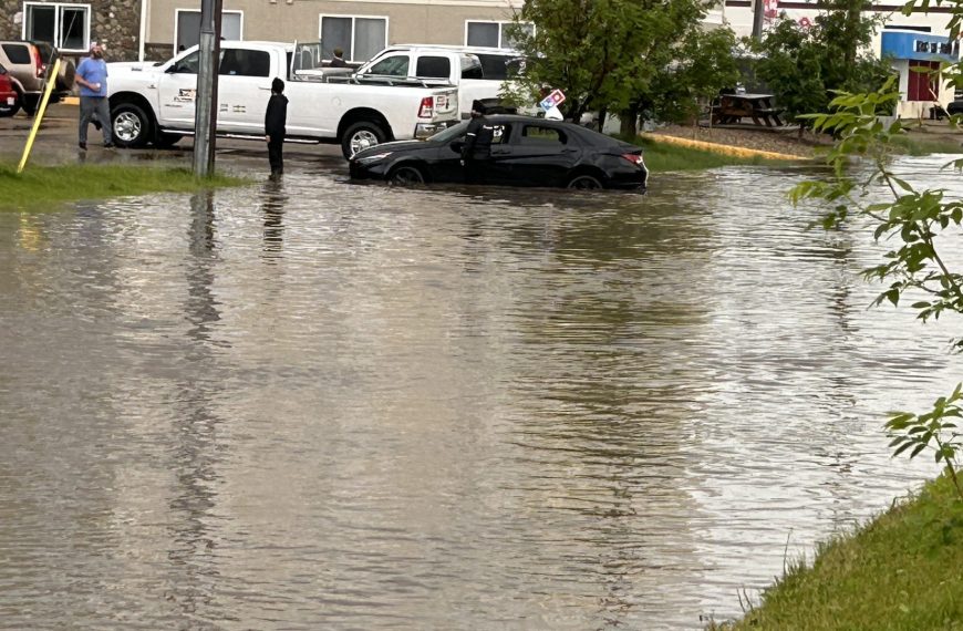 Major thunderstorm late Saturday afternoon causes flooding in Yorkton