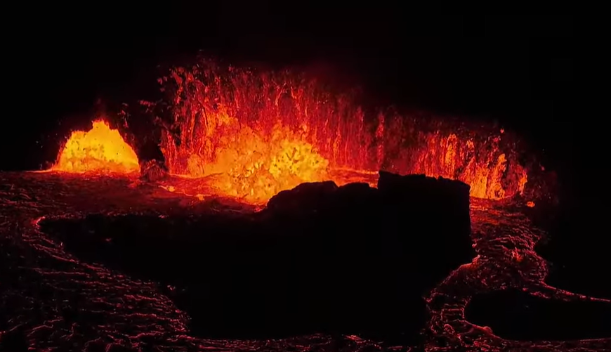 WATCH: Iceland Volcano Erupts