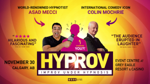 HYPROV: Improv Under Hypnosis – Saturday, Nov 30, 2024