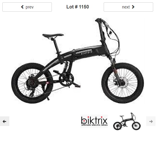 Grant’s Feature Auction Item: An electric bike from Biktrix